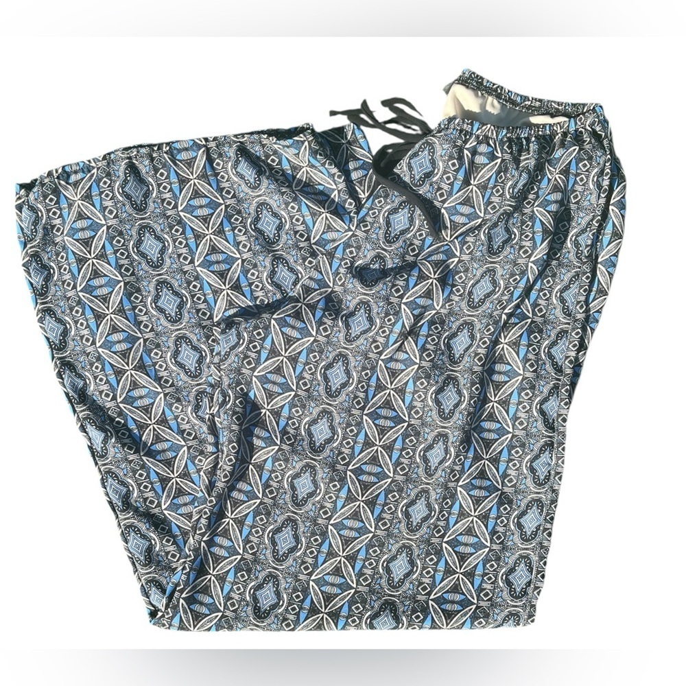 Women’s Blue and Black Patterned Pants by See You on Monday size Large